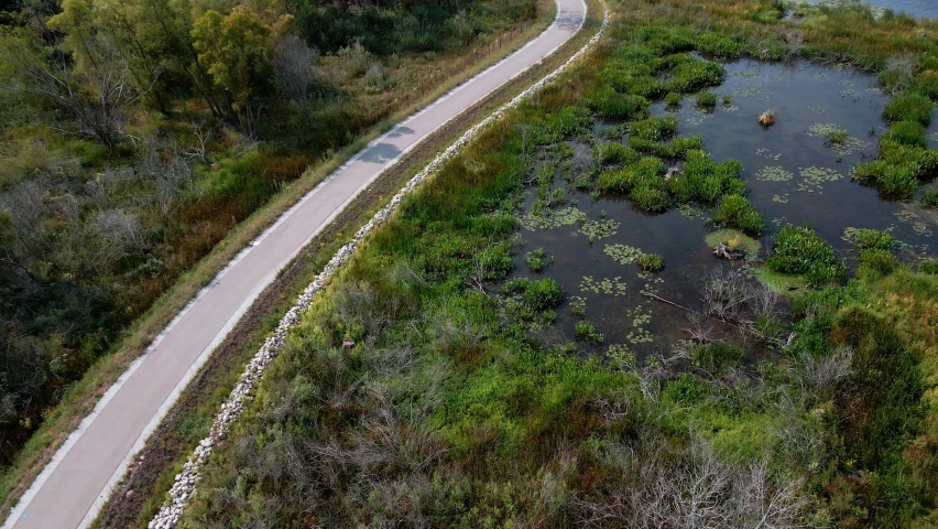 The Muskegon Bike Path Loop near Ruddiman Lagoon.
