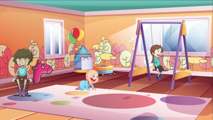Kids Playing in Toy Room Video. Happy Baby Crawling. Girl Taking Swing. Boy Sitting on Horse Footage. Kids Playing HD Video. Colorful Playing Area For Kids. Children with Toys. Clockwork Moving Car  | Shutterstock HD Video #1095055499