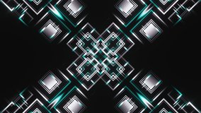 Blue blinking squares abstract vj loop animation. 3D Illustration