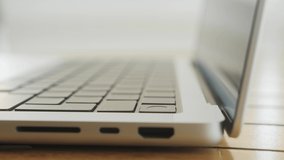 Unlock fingerprint ID sensor scan technology on modern laptop. Identity verification through fingerprint scanner on laptop, security of personal data. - Powered by Shutterstock - Get 15% off with code: PIKWIZARD15