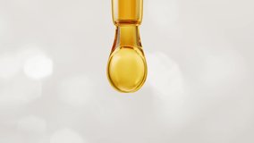 Cosmetic pipette with Cosmetic Essence Oil Serum,  Molecule inside Liquid Bubble background. - Powered by Shutterstock - Get 15% off with code: PIKWIZARD15