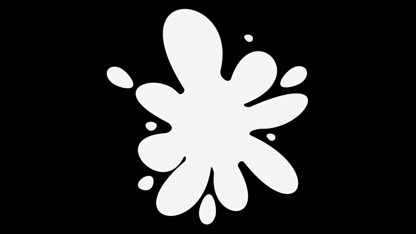 White Cartoony Splatter Screen Animation Effect