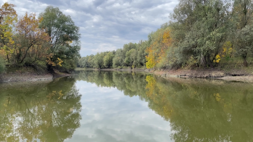 Sailing through the nature park Kopacki rit, Croatia