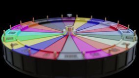 Wheel of Fortune and 35 Percent symbol. Games of chance and winning percentage concept. 3D Render Video.
