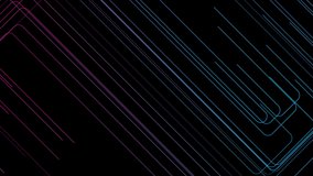Blue purple minimal lines abstract futuristic tech background. Seamless looping motion design. Video animation Ultra HD 4K 3840x2160