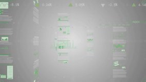 Animation of isohypses and data processing on grey background. global social media and communication concept digitally generated video. - Powered by Shutterstock - Get 15% off with code: PIKWIZARD15