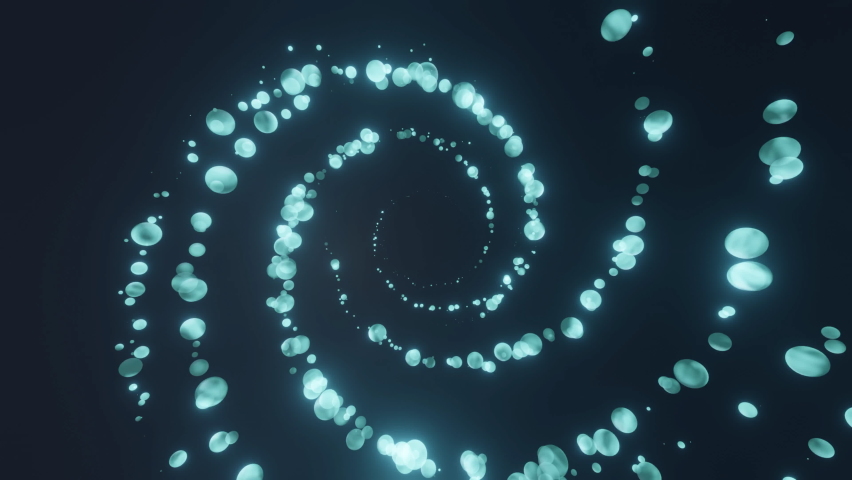 4k creative animation of digitally generated neon blue particles moving in darkness. | Shutterstock HD Video #1095140393