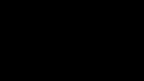 White line Mango fruit icon isolated on black background. 4K Video motion graphic animation.