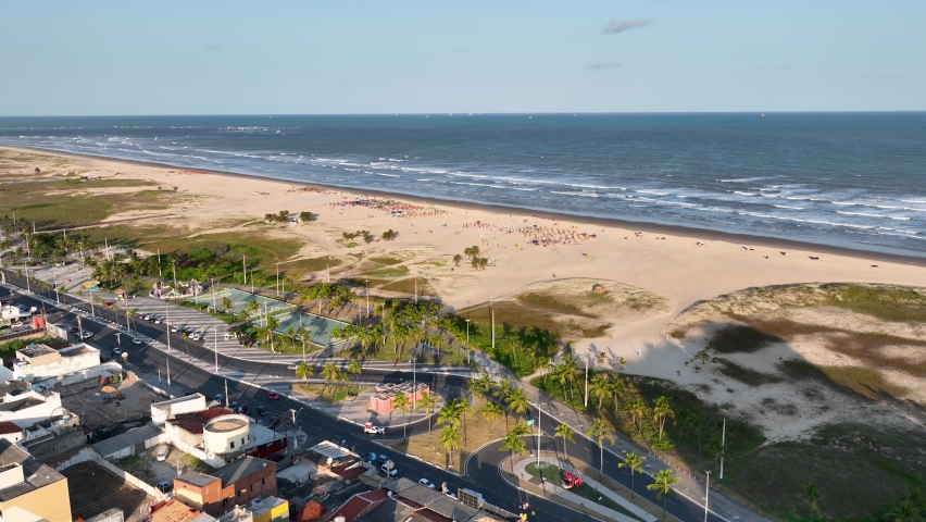 Aracaju Sergipe, Brazil. Panoramic aerial view of tourism landmark of city. Travel destination. Summer travel, Brazil northeast. Aracaju city at Sergipe State, Brazil.