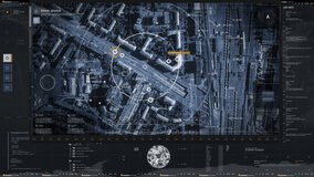 Spy Target Position Tracking System Scans Digital City Map. Location Target Data Tracking During Spy Mission. Spy Satellite Surveillance Target Tracking Software Interface Analyzes Radar Data - Powered by Shutterstock - Get 15% off with code: PIKWIZARD15