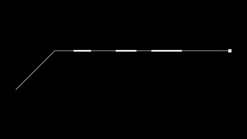 HUD technological template. Line Hud Elements. Measuring arrows with distance counting up and down. More elements in our portfolio.