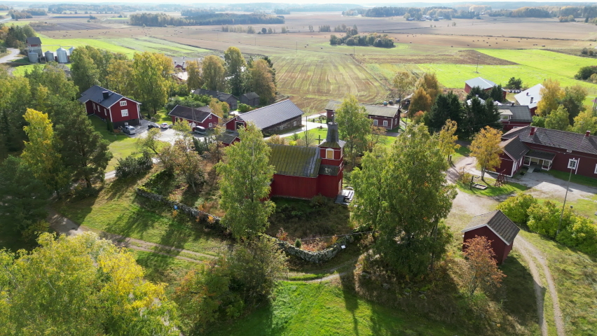 A small village church in the countryside, Finland Laitila
