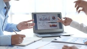 Group of young business people work together in office. Concept of presentation new idea business project. - Powered by Shutterstock - Get 15% off with code: PIKWIZARD15