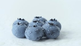 Freshly picked blueberries, close up