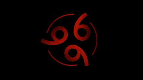 Red Rotating Blinking 666 Symbol Loop Stock Footage Video (100% Royalty ...