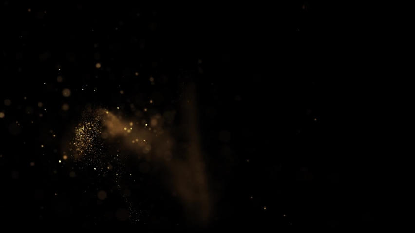 Golden Particles Alpha Loop Background Royalty-Free Stock Footage #1095187315