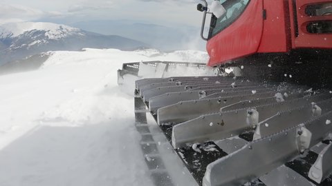 Snow Plow Rescue Tractor Drive Fast Stock Footage Video (100% Royalty ...