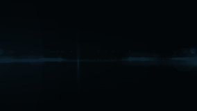 Animation of light trails and spots on black background. Light and movement concept digitally generated video.