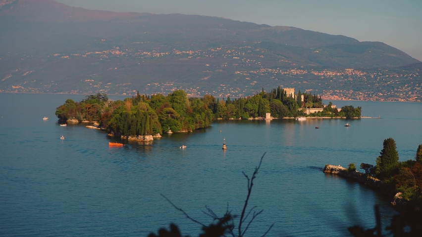 Isola del Garda, Island on Lake Garda on an Autumn Day