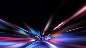 Car driving fast with colorful light trails, High Speed Light with Night City, Driving on city highway  Through City at Night, City traffic at night - Powered by Shutterstock - Get 15% off with code: PIKWIZARD15