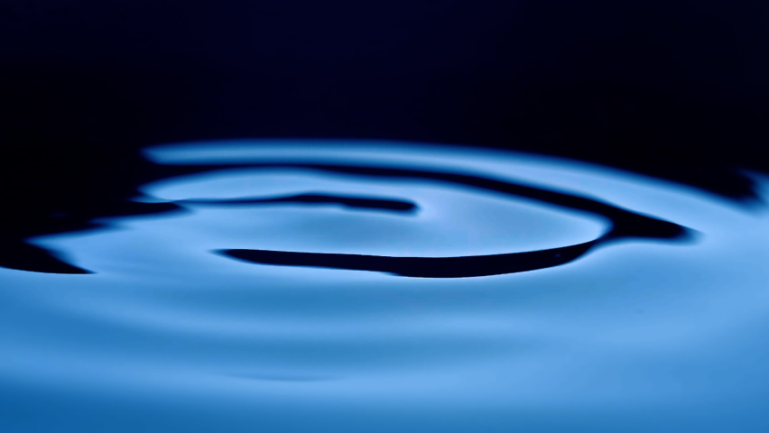 Slow motion of water splash on black background, High Contrast Water Drop, Drop falls into clean blue water and diverging circles macro shot, Water drop splash and crown, 4K | Shutterstock HD Video #1095220025