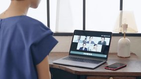 Woman meeting with video calling. Telemeeting. Webinar. - Powered by Shutterstock - Get 15% off with code: PIKWIZARD15