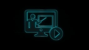 E-learning Icon Rotate Around on black background use for elearning online studying online education research online learning, webinar, online education, business training. 3D Illustration - Powered by Shutterstock - Get 15% off with code: PIKWIZARD15