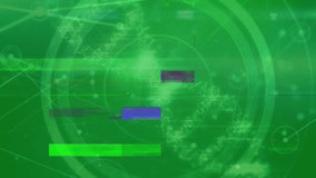 Animation of interference over network of connections with data processing and dna strand. Global technology, connections and digital interface concept digitally generated video. - Powered by Shutterstock - Get 15% off with code: PIKWIZARD15