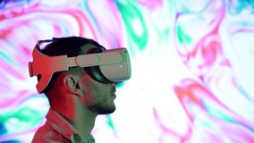 metaverse virtual reality ,man with vr glass in abstract background - Powered by Shutterstock - Get 15% off with code: PIKWIZARD15