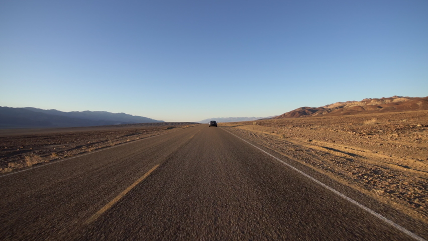 Death Valley Driving Plate Badwater Rd Northbound 10 Mojave Desert California USA