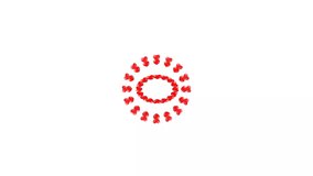 circular red hearts effect background and 2d animation - Powered by Shutterstock - Get 15% off with code: PIKWIZARD15