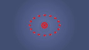 circular red hearts effect background and 2d animation - Powered by Shutterstock - Get 15% off with code: PIKWIZARD15