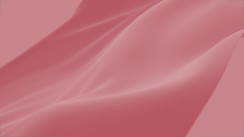 Abstract tenderness red silk background luxury wave cloth satin pastel color fabric. Silky aqua liquid wave splash, wavy fluid texture. Fluttering gentle material. 3D animation motion design wallpaper Royalty-Free Stock Footage #1095303823