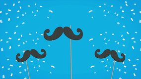 macho mustaches accessories pattern animation ,4k video animated - Powered by Shutterstock - Get 15% off with code: PIKWIZARD15