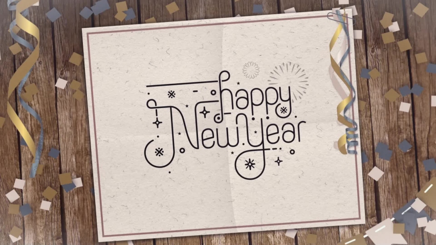 2023 Happy new year.New Year Pop Up Card Royalty-Free Stock Footage #1095326387