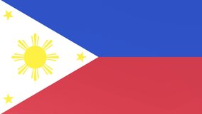 3DCG animation of national flags fluttering in the wind, philippines