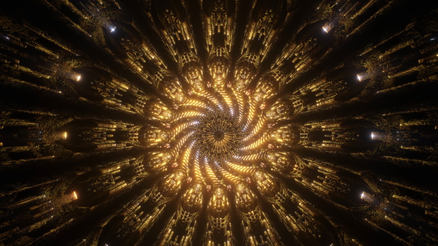 Psychedelic Brown Mandala Psychedelic Rotating Pattern 3D Abstract Kaleidoscope 4k Vj loop Meditating Background Royalty-Free Stock Footage #1095328095