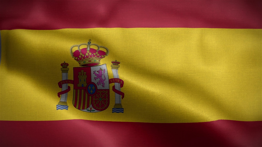  Flag of Spain. flag fluttering in the wind. 3d animation of the Spain  flag fluttering in the wind. Royalty-Free Stock Footage #1095330123