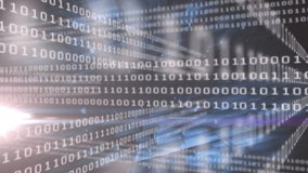 Animation of light trails and binary code on black background. Global computing and data processing concept digitally generated video. - Powered by Shutterstock - Get 15% off with code: PIKWIZARD15