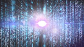 Animation of shapes and light trail over black background. Entertainment data communication and digital interface background concept digitally generated video. - Powered by Shutterstock - Get 15% off with code: PIKWIZARD15