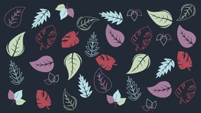 Autumn animation for your video background. Fall. Animation of leaf movement in one plane.