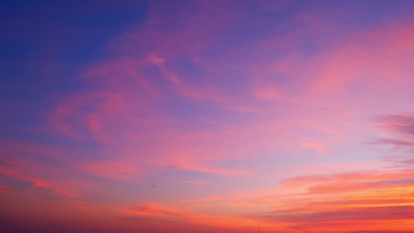 4K : Fast timelapse motion video of beautiful colorful clouds, Majestic sunrise sky landscape. cloudscape time-lapse. nature concept background.
