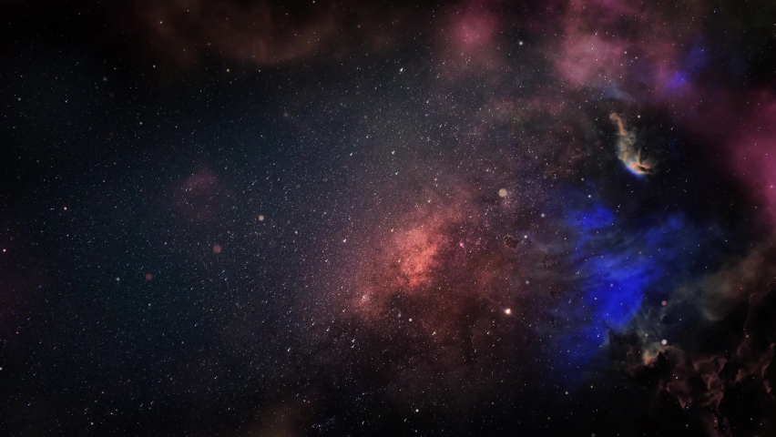 View of Flying Through Nebula And Star Fields