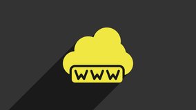 Yellow Software, web development, programming concept icon isolated on grey background. Programming language and program code on screen laptop. 4K Video motion graphic animation. - Powered by Shutterstock - Get 15% off with code: PIKWIZARD15