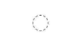 Running clock on a white background