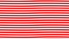 Animated red and white horizontal line seamless loop background. Abstract simple line  moving stripe pattern style motion animation.