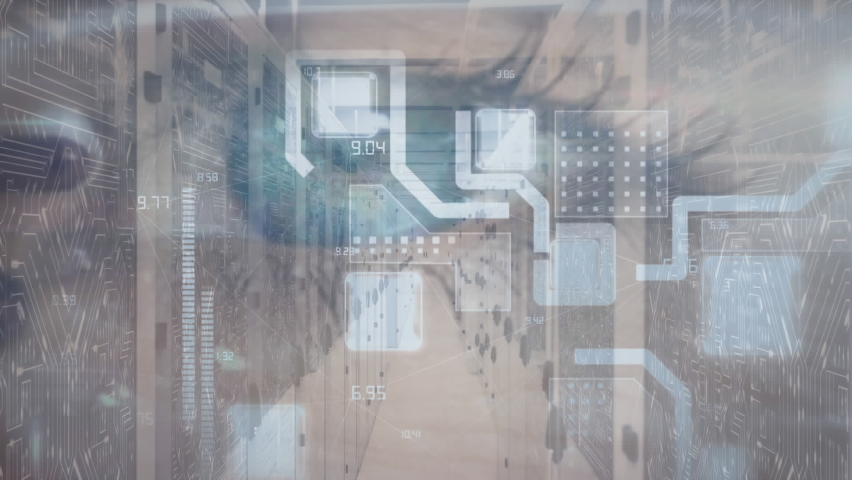 Animation of 5g text banner and data processing over close of female eye against server room. Cyber security and business data storage technology concept - Powered by Shutterstock - Get 15% off with code: PIKWIZARD15