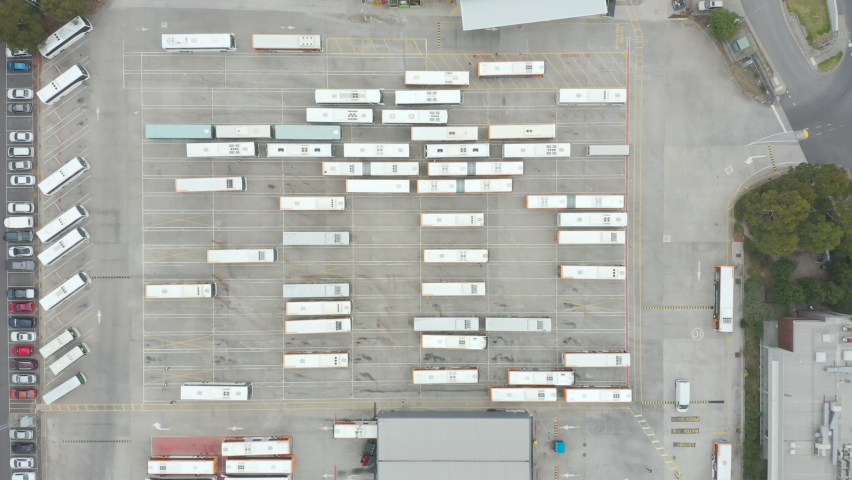 Multiple buses preparing to leave the depot to join their shift schedule.