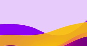 Looped abstract purple, ultraviolet fancy waves background. Bright background wallpaper in loop. Modern shape as weave background with multicolor. Logo animation or transition in flat wave animation