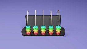 Abacus 3d rendering isolated high resolution video